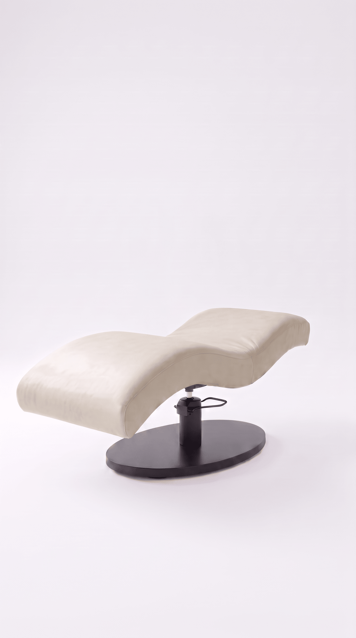 Vera Sleek 360® Curved Beauty Bed with Swivel (Matte Black) - Plush + Oak